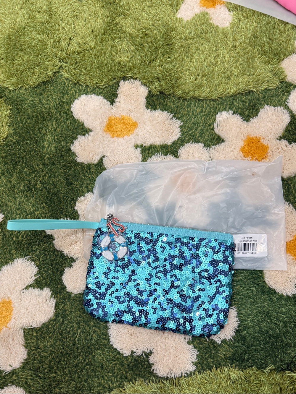 Taylor Swift Blue Pouch The Fate of Ophelia Opalite Life Preserver Sequin
